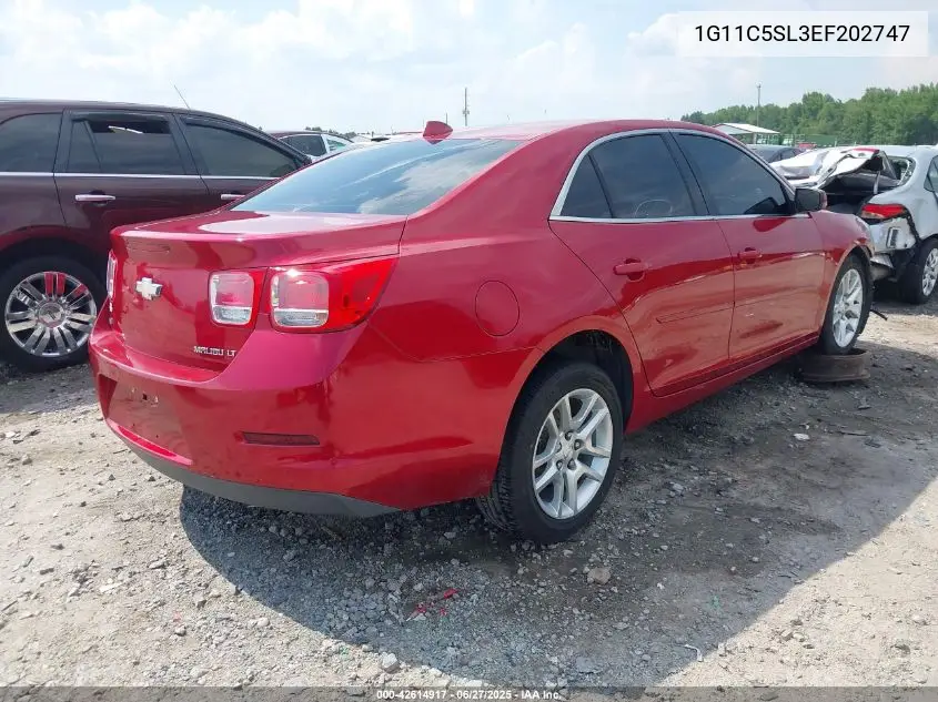 2014 Chevrolet Malibu 1Lt VIN: 1G11C5SL3EF202747 Lot: 42614917