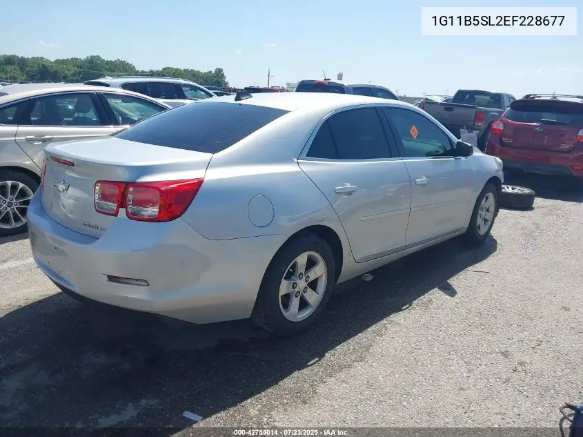 2014 Chevrolet Malibu 1Ls VIN: 1G11B5SL2EF228677 Lot: 42755014
