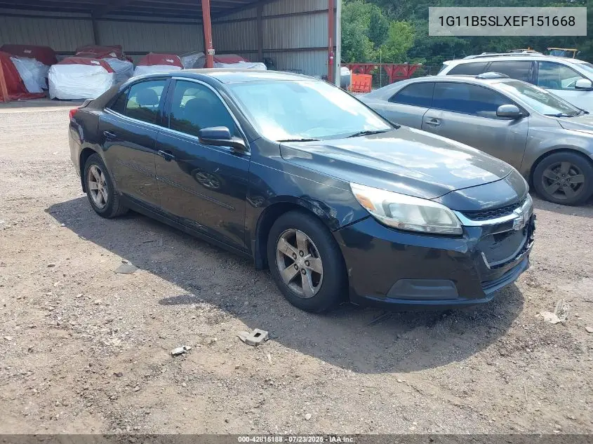 2014 Chevrolet Malibu 1Ls VIN: 1G11B5SLXEF151668 Lot: 42815188