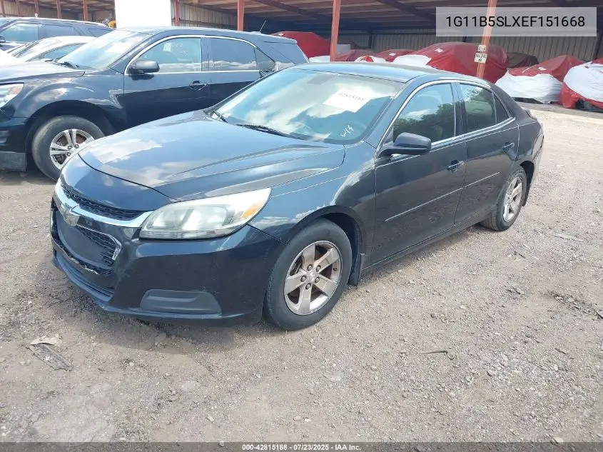2014 Chevrolet Malibu 1Ls VIN: 1G11B5SLXEF151668 Lot: 42815188