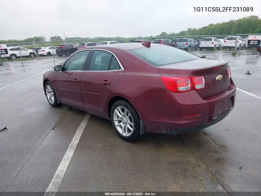 2015 Chevrolet Malibu 1Lt VIN: 1G11C5SL2FF231089 Lot: 42253344