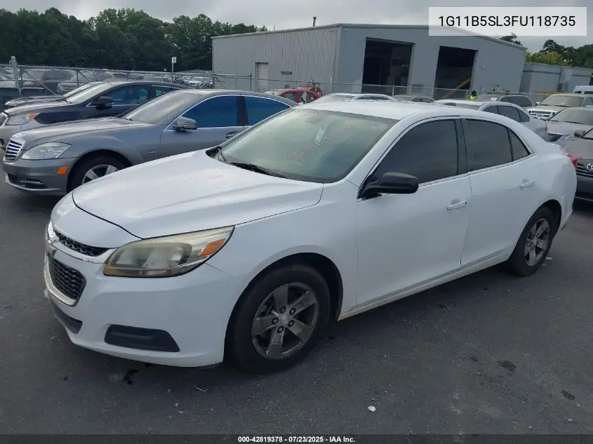 2015 Chevrolet Malibu Ls VIN: 1G11B5SL3FU118735 Lot: 42819378