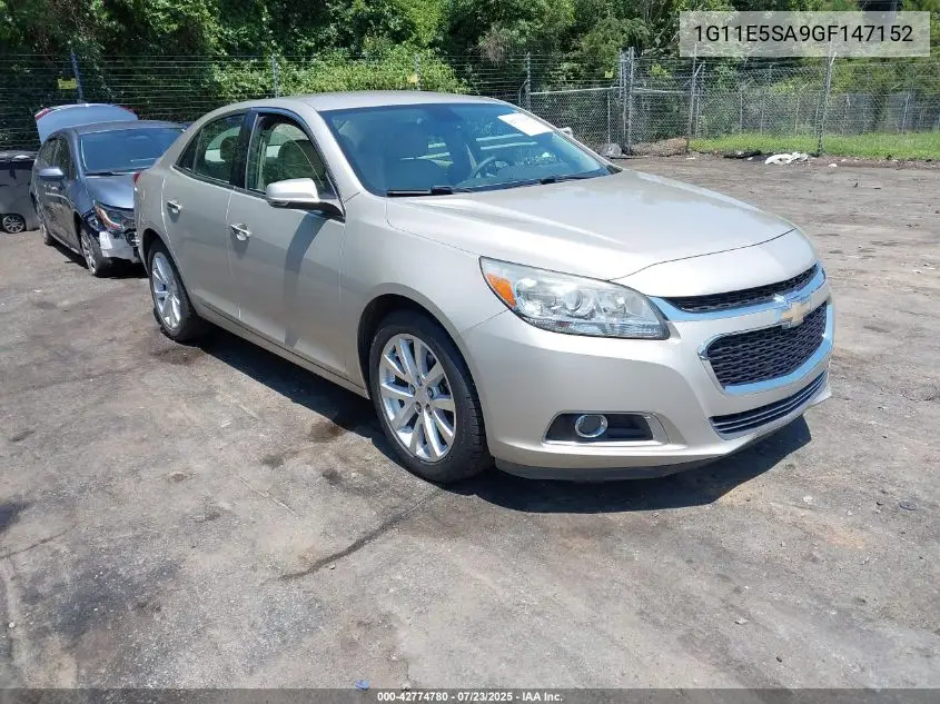 2016 Chevrolet Malibu Limited Ltz VIN: 1G11E5SA9GF147152 Lot: 42774780