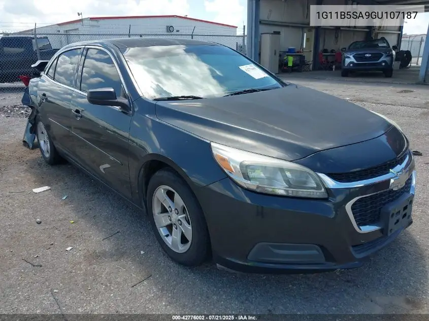 2016 Chevrolet Malibu Limited Ls VIN: 1G11B5SA9GU107187 Lot: 42776002