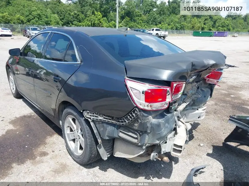 2016 Chevrolet Malibu Limited Ls VIN: 1G11B5SA9GU107187 Lot: 42776002