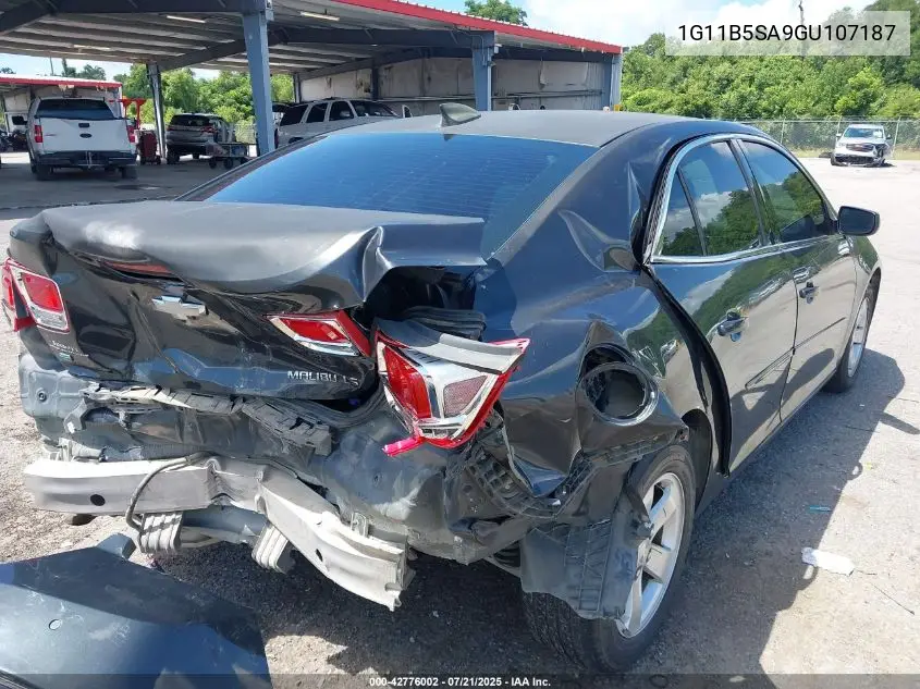 2016 Chevrolet Malibu Limited Ls VIN: 1G11B5SA9GU107187 Lot: 42776002