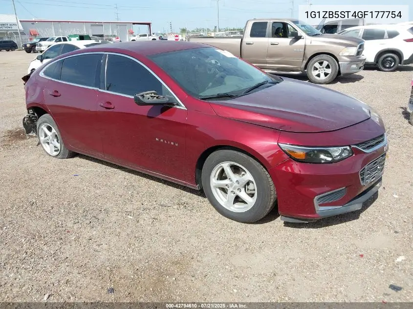 2016 Chevrolet Malibu Ls VIN: 1G1ZB5ST4GF177754 Lot: 42794610