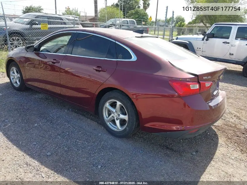 2016 Chevrolet Malibu Ls VIN: 1G1ZB5ST4GF177754 Lot: 42794610