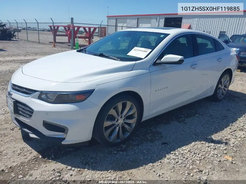 2017 Chevrolet Malibu Premier VIN: 1G1ZH5SX0HF119885 Lot: 42241680