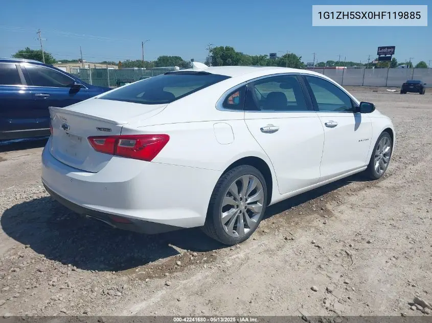2017 Chevrolet Malibu Premier VIN: 1G1ZH5SX0HF119885 Lot: 42241680