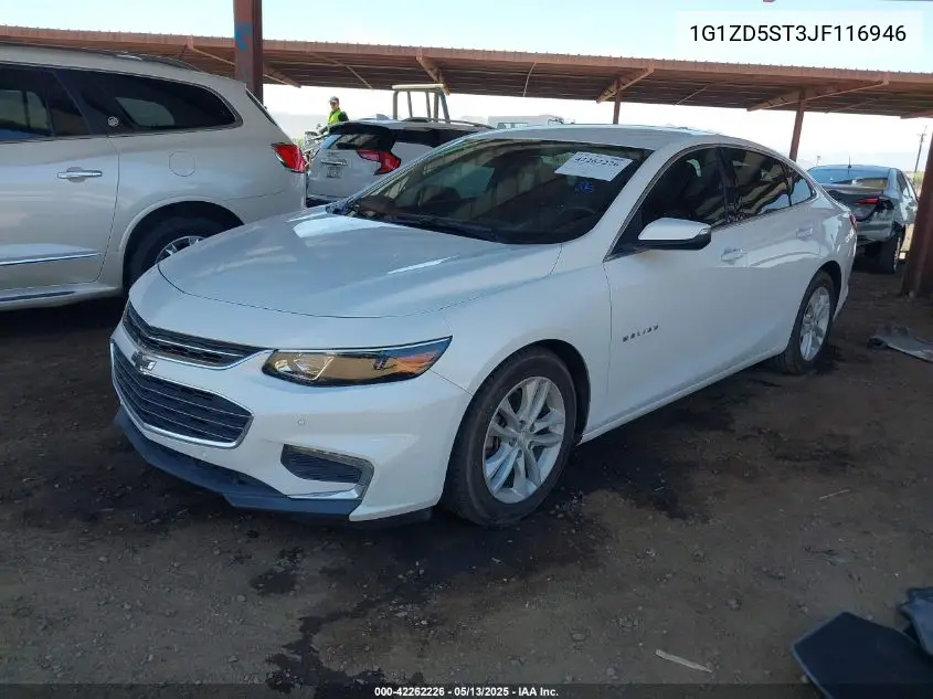 2018 Chevrolet Malibu Lt VIN: 1G1ZD5ST3JF116946 Lot: 42262226