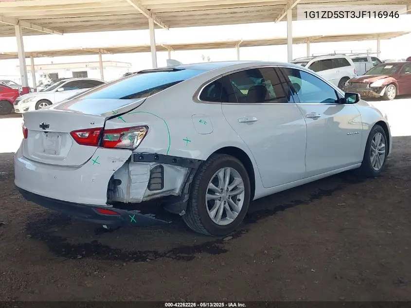 2018 Chevrolet Malibu Lt VIN: 1G1ZD5ST3JF116946 Lot: 42262226