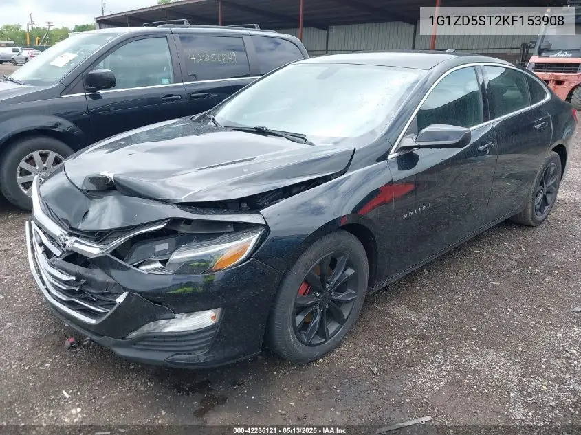 2019 Chevrolet Malibu Lt VIN: 1G1ZD5ST2KF153908 Lot: 42235121