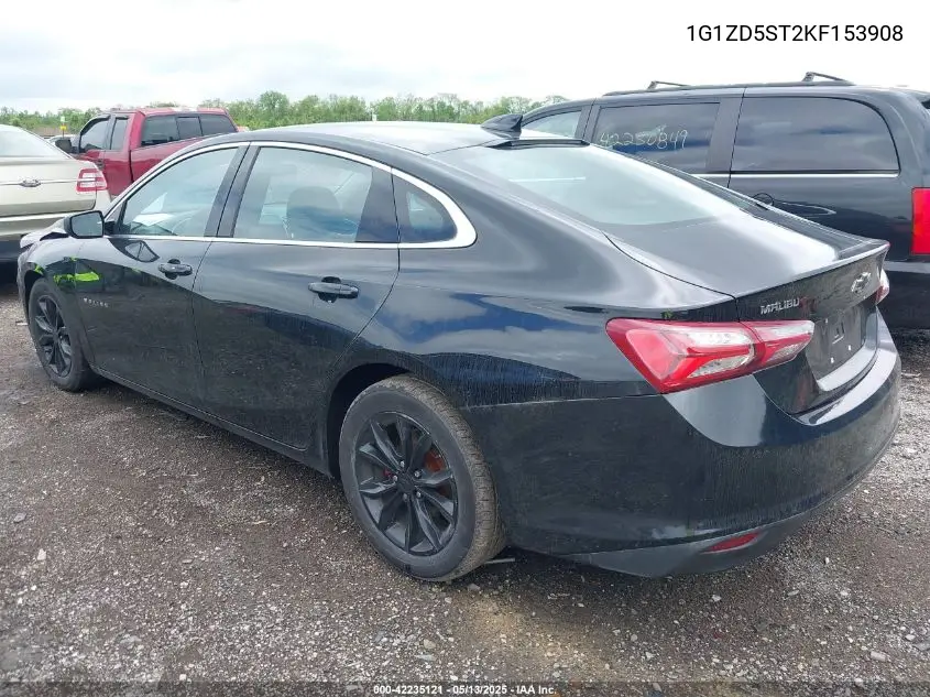 2019 Chevrolet Malibu Lt VIN: 1G1ZD5ST2KF153908 Lot: 42235121