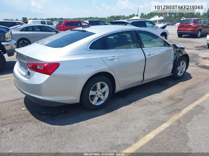 2019 Chevrolet Malibu 1Ls VIN: 1G1ZB5ST6KF219365 Lot: 42775684