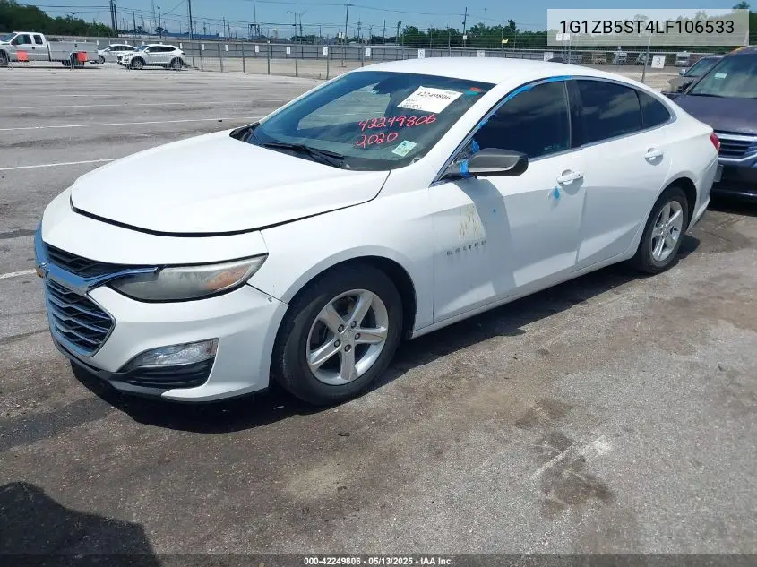 2020 Chevrolet Malibu Fwd Ls VIN: 1G1ZB5ST4LF106533 Lot: 42249806