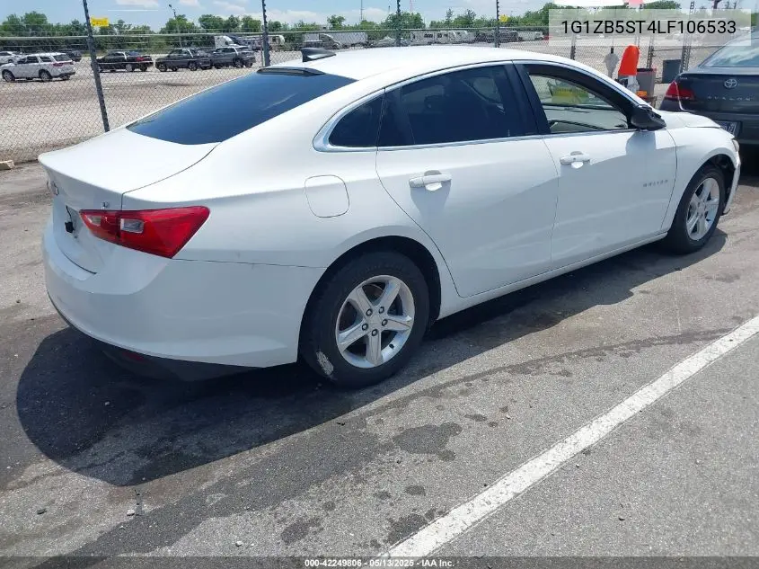 2020 Chevrolet Malibu Fwd Ls VIN: 1G1ZB5ST4LF106533 Lot: 42249806