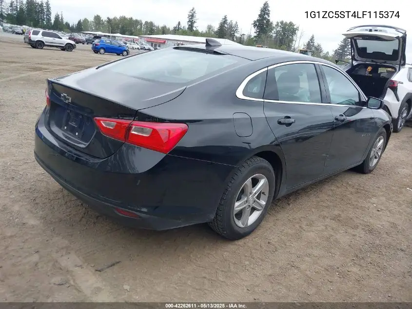 2020 Chevrolet Malibu Fwd 1Fl VIN: 1G1ZC5ST4LF115374 Lot: 42262611