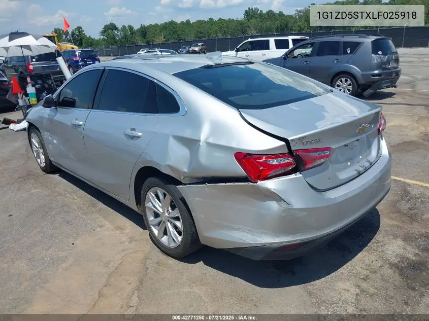 2020 Chevrolet Malibu Fwd Lt VIN: 1G1ZD5STXLF025918 Lot: 42771250