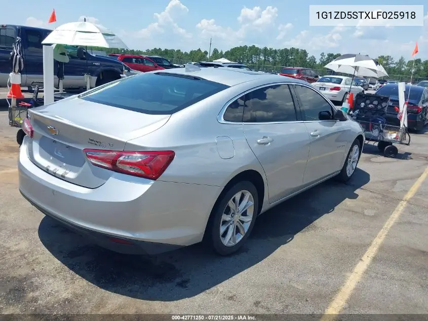 2020 Chevrolet Malibu Fwd Lt VIN: 1G1ZD5STXLF025918 Lot: 42771250