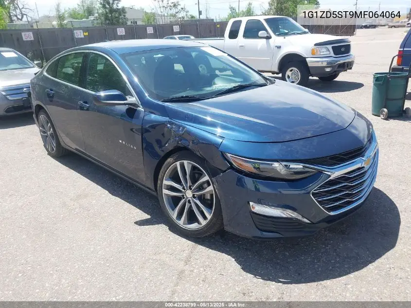 2021 Chevrolet Malibu Fwd Lt VIN: 1G1ZD5ST9MF064064 Lot: 42238799