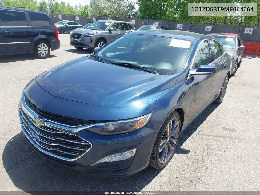2021 Chevrolet Malibu Fwd Lt VIN: 1G1ZD5ST9MF064064 Lot: 42238799