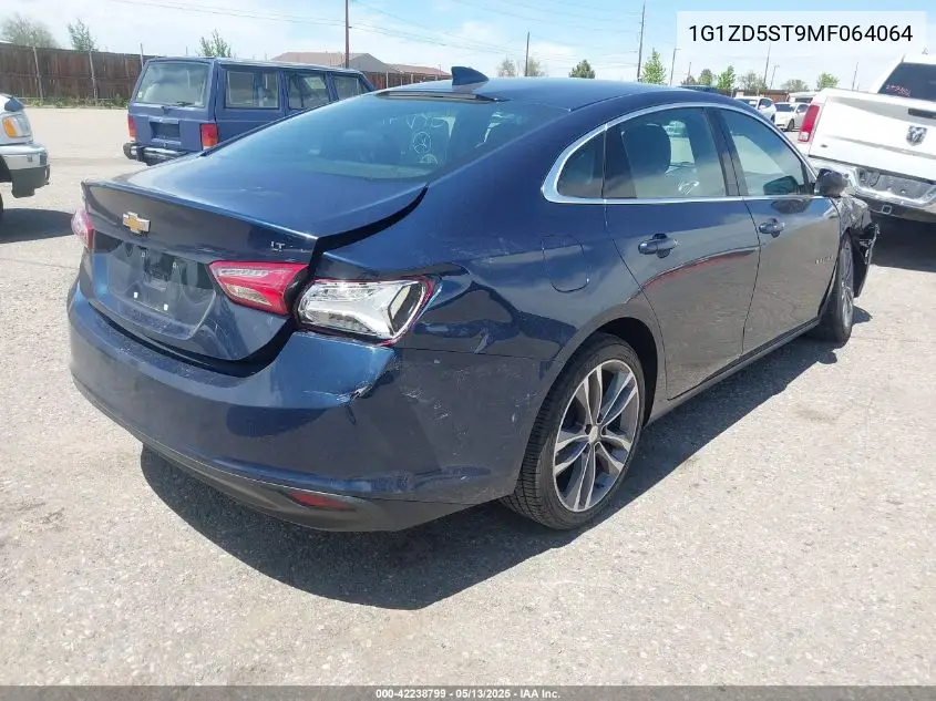 2021 Chevrolet Malibu Fwd Lt VIN: 1G1ZD5ST9MF064064 Lot: 42238799