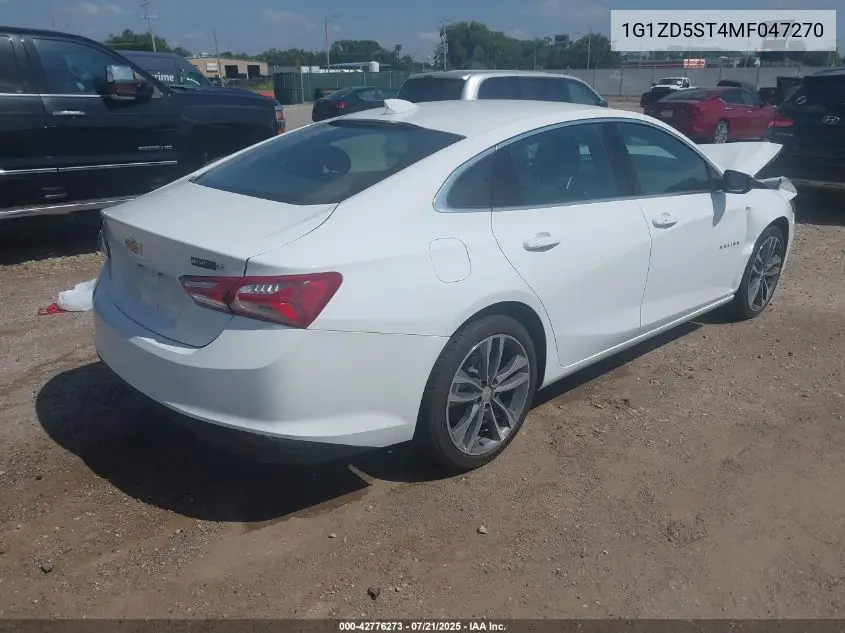 2021 Chevrolet Malibu Fwd Lt VIN: 1G1ZD5ST4MF047270 Lot: 42776273