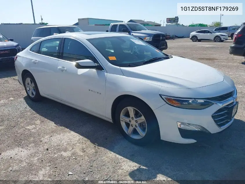2022 Chevrolet Malibu Fwd Lt VIN: 1G1ZD5ST8NF179269 Lot: 41994683