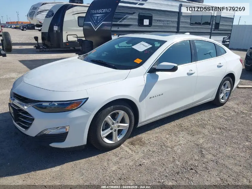 2022 Chevrolet Malibu Fwd Lt VIN: 1G1ZD5ST8NF179269 Lot: 41994683