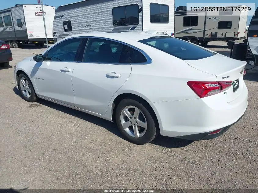 2022 Chevrolet Malibu Fwd Lt VIN: 1G1ZD5ST8NF179269 Lot: 41994683