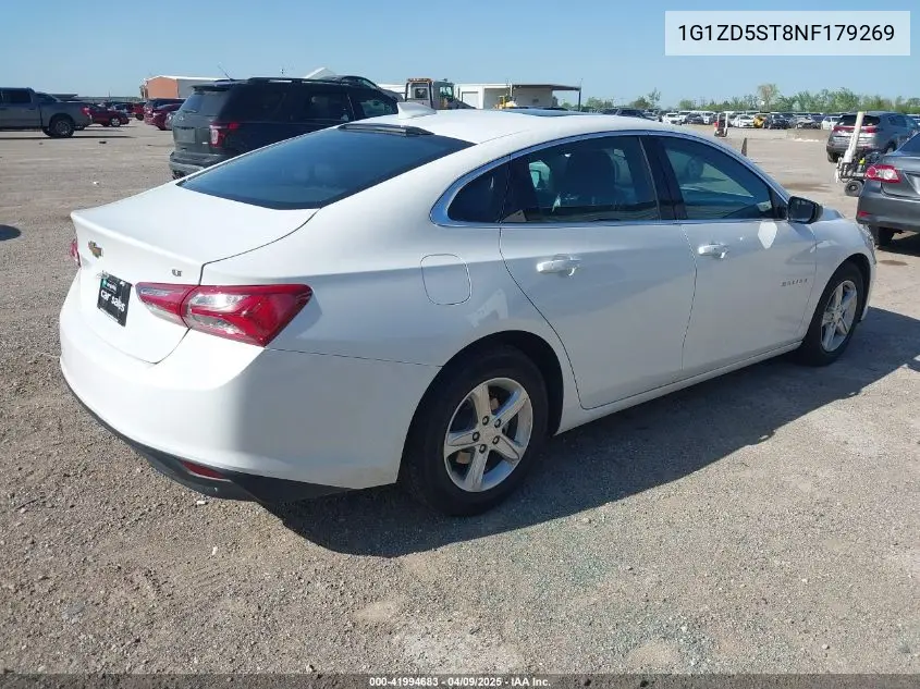 2022 Chevrolet Malibu Fwd Lt VIN: 1G1ZD5ST8NF179269 Lot: 41994683