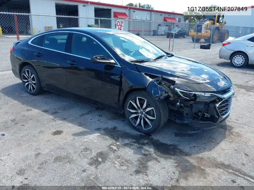 2022 Chevrolet Malibu Fwd Rs VIN: 1G1ZG5ST4NF207849 Lot: 42263729