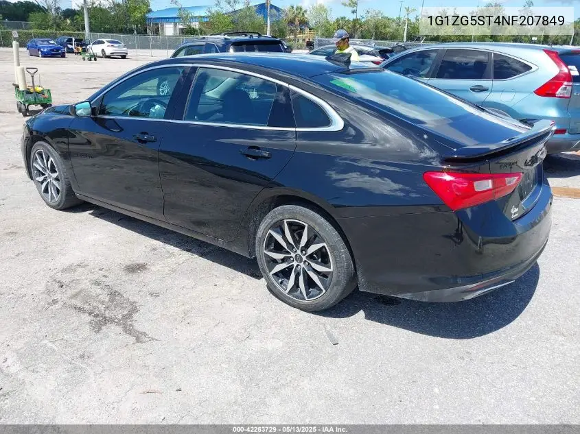 2022 Chevrolet Malibu Fwd Rs VIN: 1G1ZG5ST4NF207849 Lot: 42263729