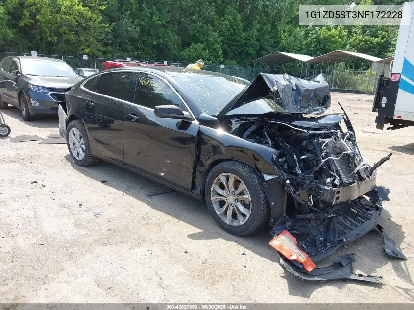 2022 Chevrolet Malibu Fwd Lt VIN: 1G1ZD5ST3NF172228 Lot: 42627860