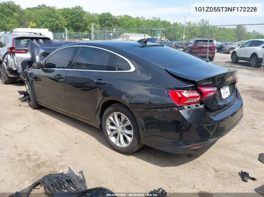 2022 Chevrolet Malibu Fwd Lt VIN: 1G1ZD5ST3NF172228 Lot: 42627860