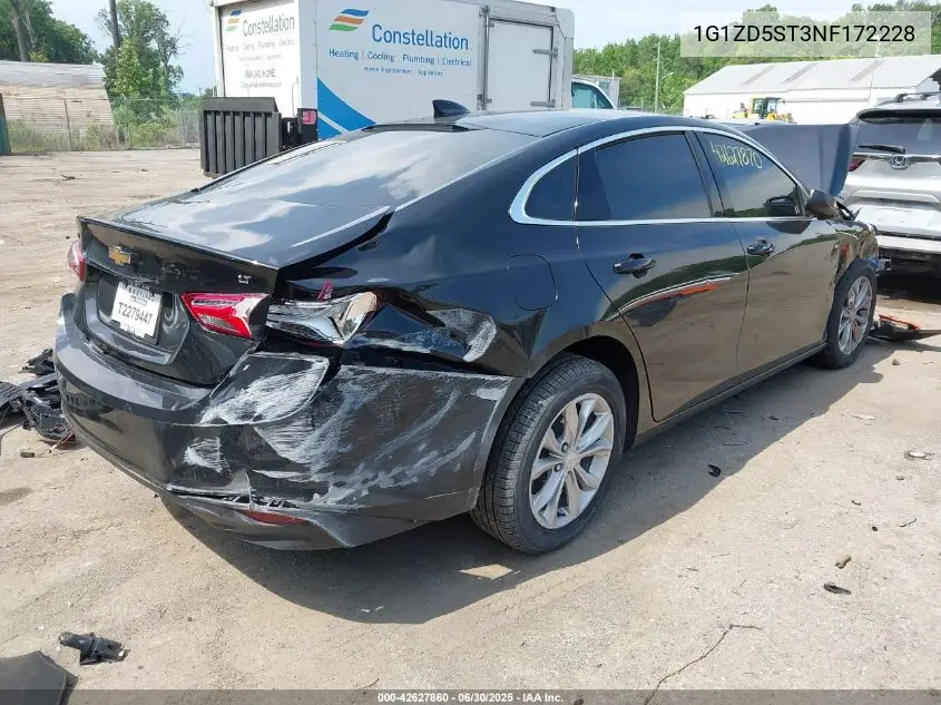 2022 Chevrolet Malibu Fwd Lt VIN: 1G1ZD5ST3NF172228 Lot: 42627860