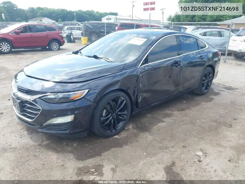 2022 Chevrolet Malibu Fwd Lt VIN: 1G1ZD5STXNF214698 Lot: 42772035