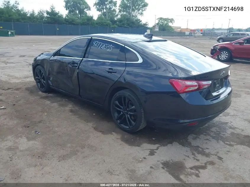 2022 Chevrolet Malibu Fwd Lt VIN: 1G1ZD5STXNF214698 Lot: 42772035
