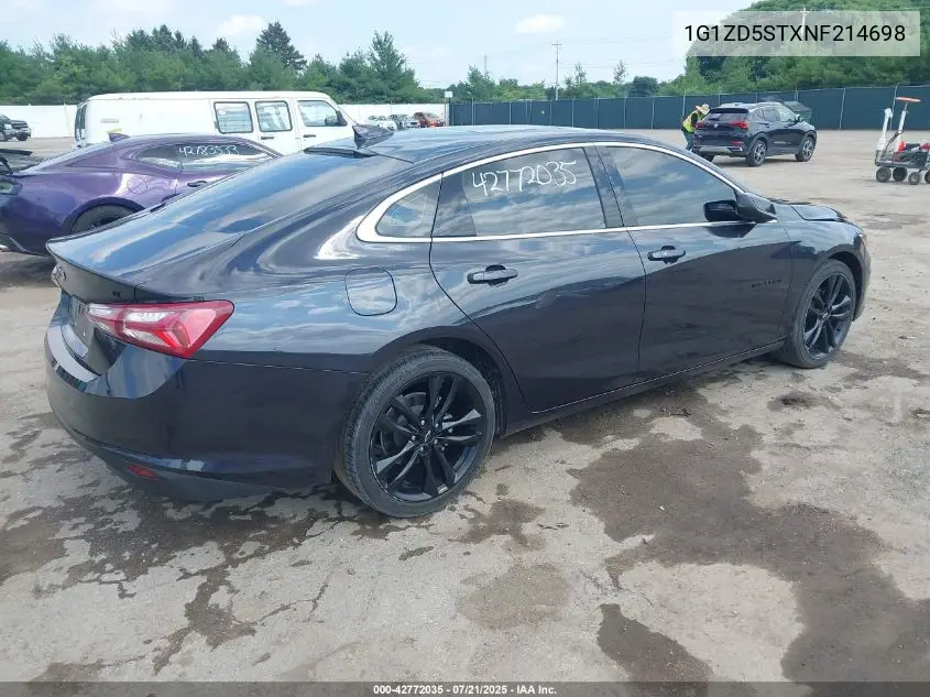 2022 Chevrolet Malibu Fwd Lt VIN: 1G1ZD5STXNF214698 Lot: 42772035