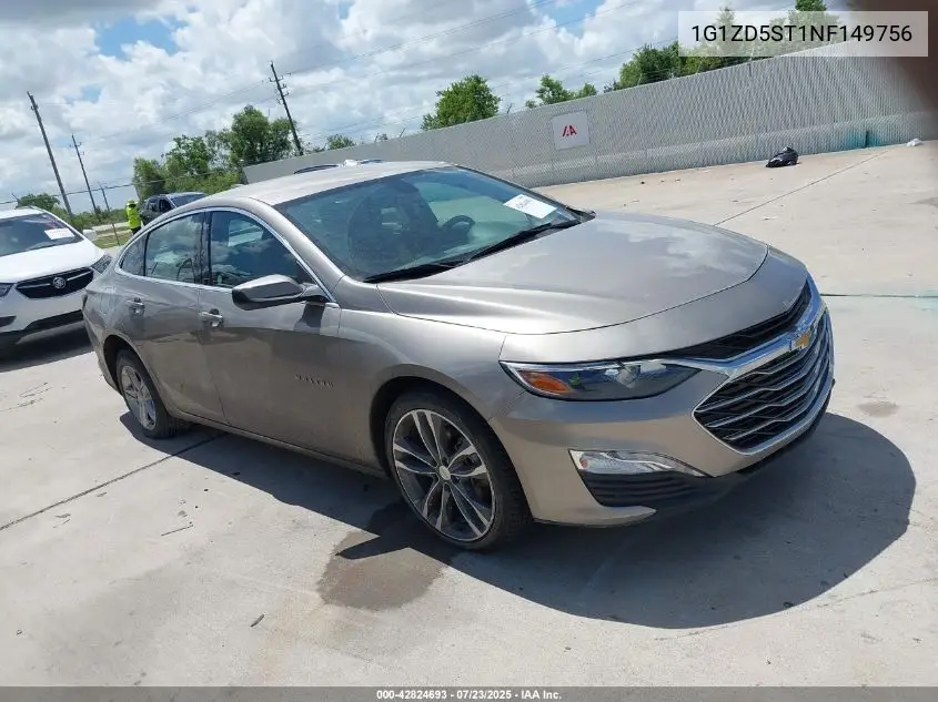 2022 Chevrolet Malibu Fwd Lt VIN: 1G1ZD5ST1NF149756 Lot: 42824693
