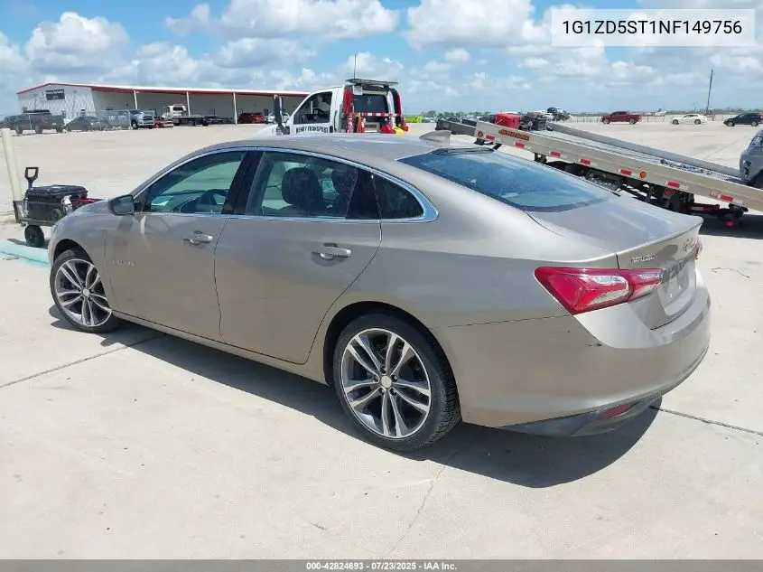 2022 Chevrolet Malibu Fwd Lt VIN: 1G1ZD5ST1NF149756 Lot: 42824693