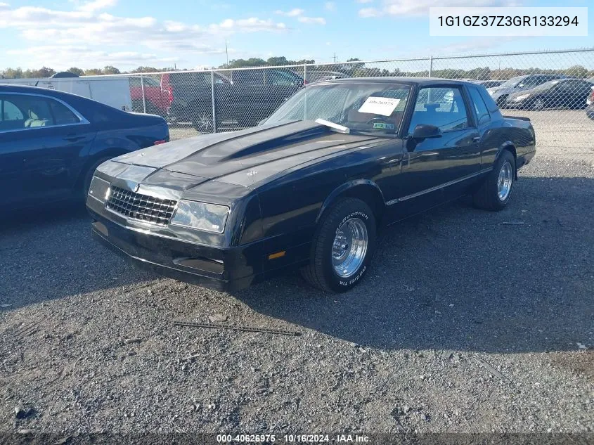 1986 Chevrolet Monte Carlo VIN: 1G1GZ37Z3GR133294 Lot: 40626975