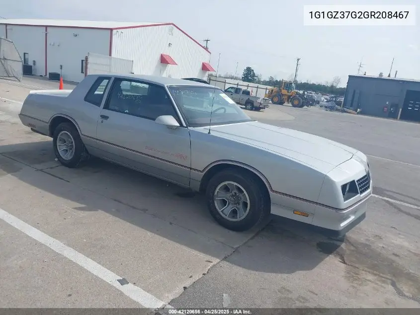 1986 Chevrolet Monte Carlo VIN: 1G1GZ37G2GR208467 Lot: 42120656