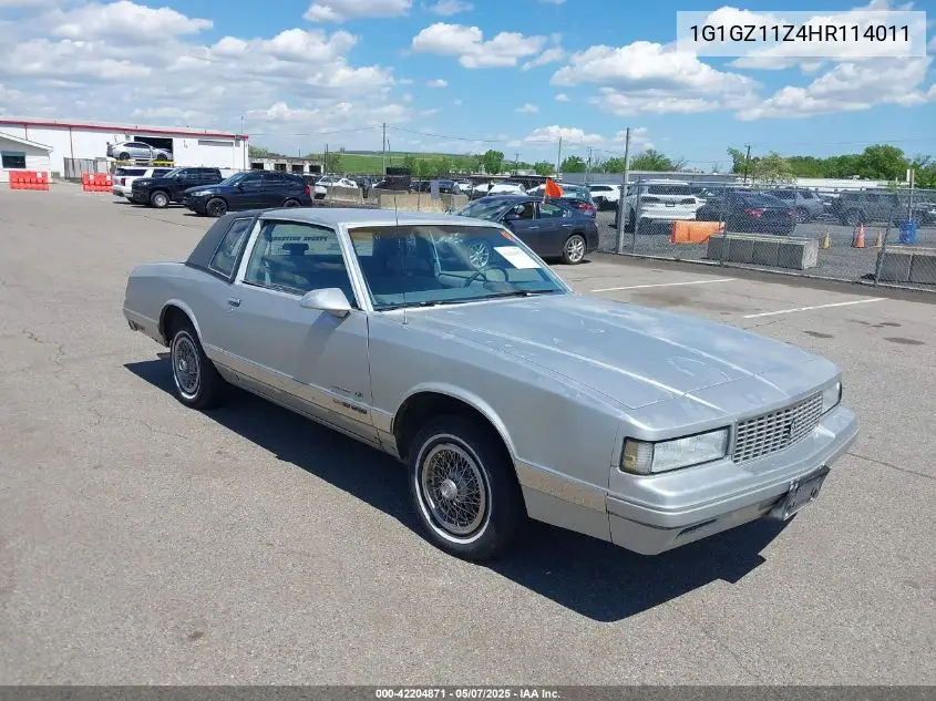 1987 Chevrolet Monte Carlo VIN: 1G1GZ11Z4HR114011 Lot: 42204871