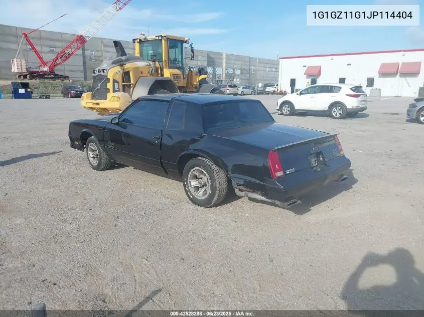 1988 Chevrolet Monte Carlo VIN: 1G1GZ11G1JP114404 Lot: 42528288