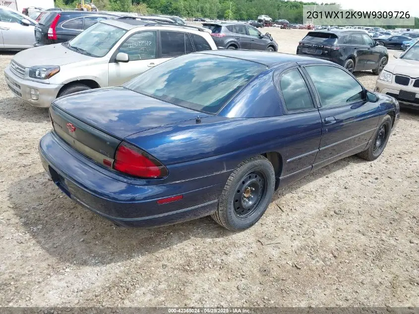 1998 Chevrolet Monte Carlo Z34 VIN: 2G1WX12K9W9309726 Lot: 42365024
