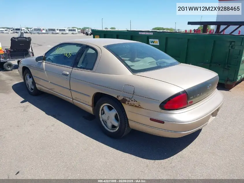 1999 Chevrolet Monte Carlo Ls VIN: 2G1WW12M2X9288465 Lot: 42221009