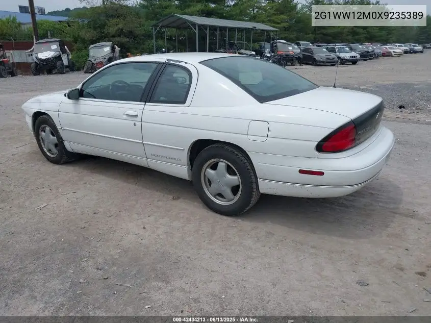 1999 Chevrolet Monte Carlo Ls VIN: 2G1WW12M0X9235389 Lot: 42434213
