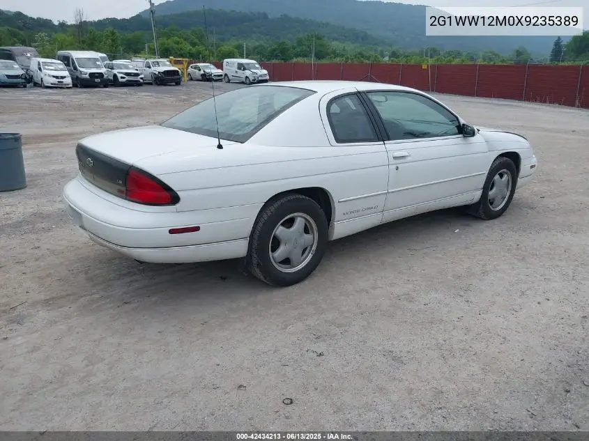 1999 Chevrolet Monte Carlo Ls VIN: 2G1WW12M0X9235389 Lot: 42434213